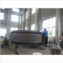4000mm butterfly valve body welding stage 