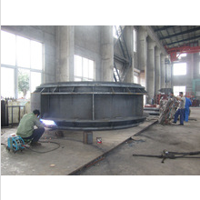 4000mm butterfly valve body welding stage