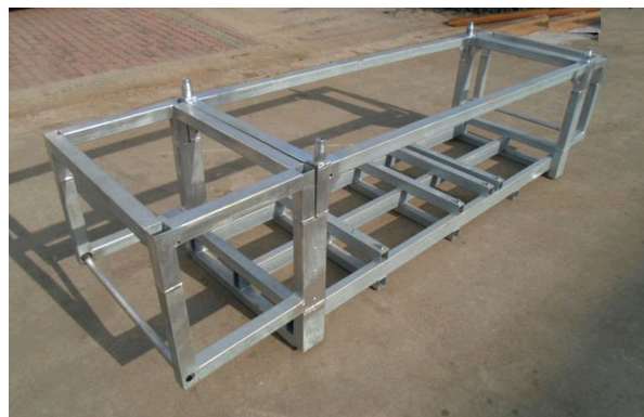 OEM folding steel logistics pallet for special equipment machine