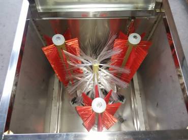 Brush washing bottle machine