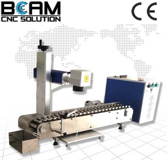 High speed flying fiber laser marking machine