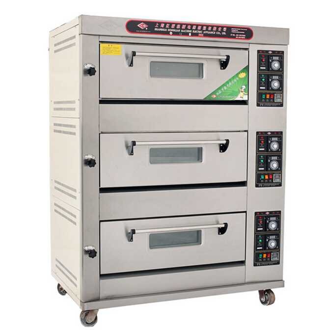 3 layers 6 trays gas oven