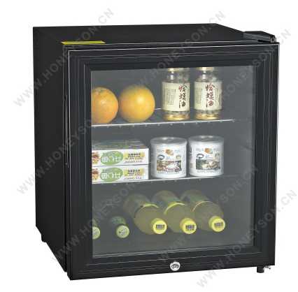  Fashion 42lt Black Hotel Mini Bar Fridge with Glass Door