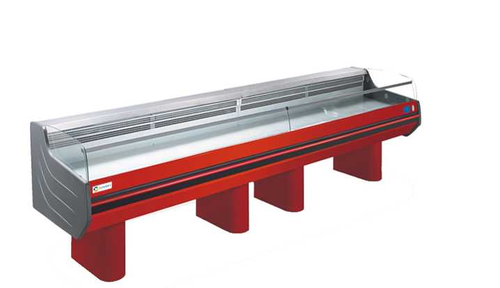 New design air cooling horizontal mini fridge display fridge freezer for meet display in supermarket (SUNRRY SY-FMS2500S)