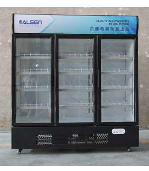 supermarket restaurant 298L 688L glass door fridge drink display cooler 
