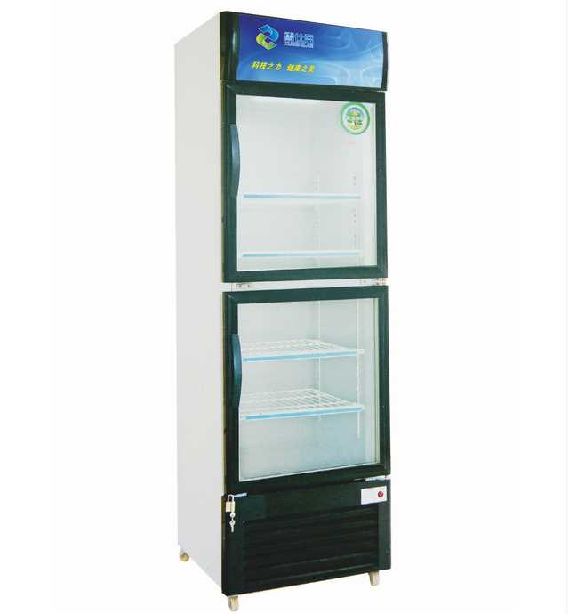 Side Open Single Glass Door Upright Display Freezers for Drinks or Beverage with Customized AD Lamp Boxes