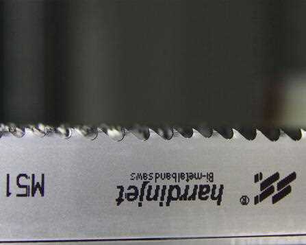 Auto feed metal cutting band saw blades