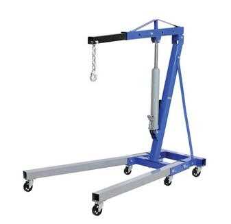 2T engine crane folding hydraulic lift for car washing maintenance equipment 