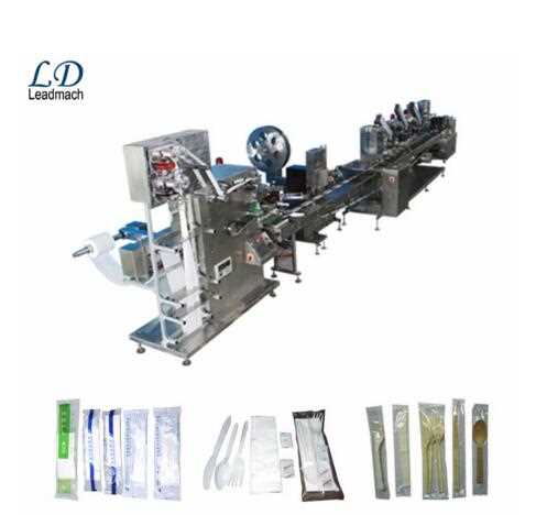 CE Certification automatic plastic tableware flow wrapping machine
