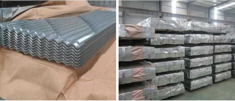 Galvanized corrugated steel sheet