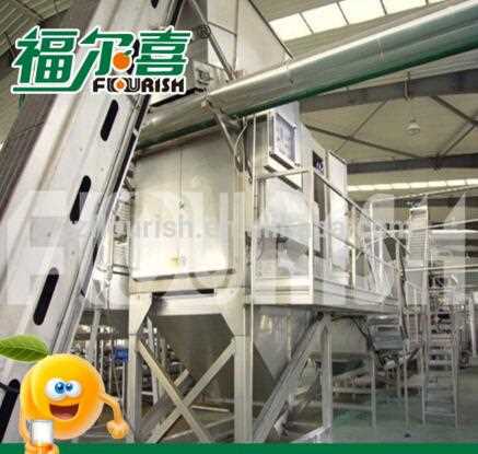 Automatic peach juicing line