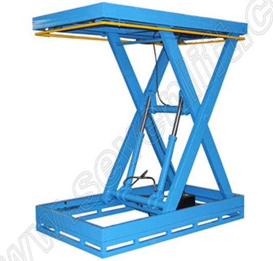 Shandong SevenLift 1 ton load capacity plywood hydraulic scissor lift table