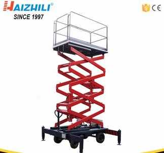Aerial lift scaffolding four wheels mobile scissor lifting machine