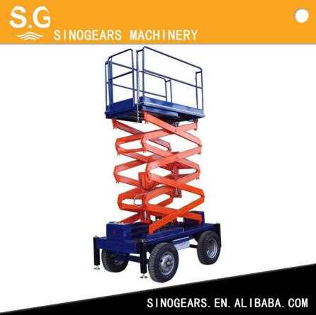 Customized handrail equipped electric scissor lift mechanism
