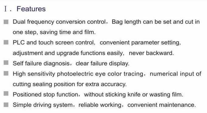 Type:Other Condition:New Application:Apparel, Beverage, Chemical, Commodity, Food, Machinery & Hardware, Medical, Textiles, Other Packaging Type:Bags, Foil, Pouch Packaging Material:Metal, Paper, Plastic Automatic Grade:Automatic Driven Type:Electric Voltage:220V Power:2.8KW, 220V 50Hz/60Hz 2.8KW Place of Origin:Guangdong, China (Mainland) Brand Name:Dachuan Model Number:DC-600 Weight:About 800kg Dimension(L*W*H):Machine Model Certification:CE ISO9001 After-sales Service Provided:Engineers available to service machinery overseas Product name:Dachuan rotary horizontal pillow automatic pouch packing machine Function:Packing Filling Usage:Outer Machine name:DC-600 Material:Stainless Steel Packing material:Plastic Film Packing speed:30-150 Bags/min Film width:Max.80mm Warranty:1 Year