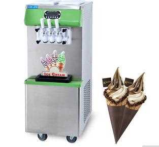 Three outlets soft serve ice cream machine for commercial used