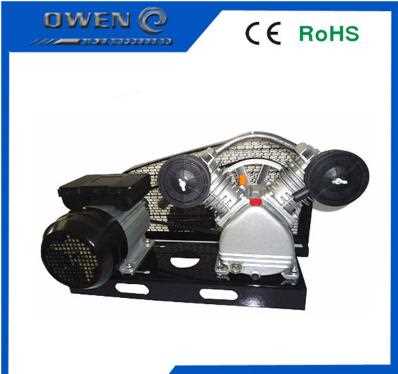 Base plate belt driven electric air compressor without tank