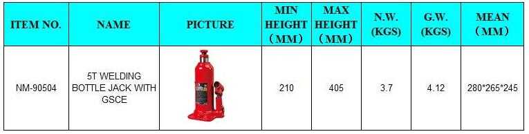 Use: Car Jack Type: Bottle Jack Capacity (Load): 1-10T Max Height: 405mm Min Height: 210mm Certification: ISO9001 Place of Origin: Zhejiang, China (Mainland) Brand Name: Xracing Model Number: NM-90504 Warranty: 1 Years Market: worldwide LOGO: as customized Packing: as customized Payment: TT L/C Sample: 7-10days Delivery time: 30-45days ODM/OEM: Yes Feature: fashion&durable