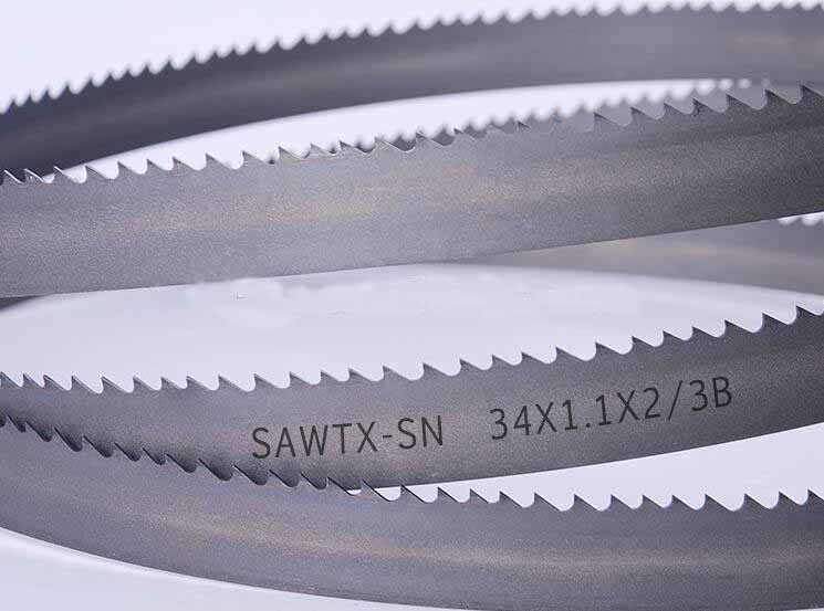 Band saw blades for cutting carbon steel pipe