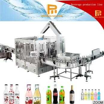 Pet Glass Bottle Water Drinks Rinser Filler Capper Filling Machine Plant