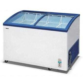 300L WDY 300 Curved Glass top deep diplay Chest Freezer