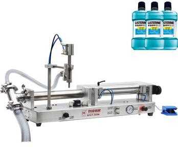 Desktop semi-auto liquid or viscous liquid filling machine for pouch / stand-up pouch / bottle