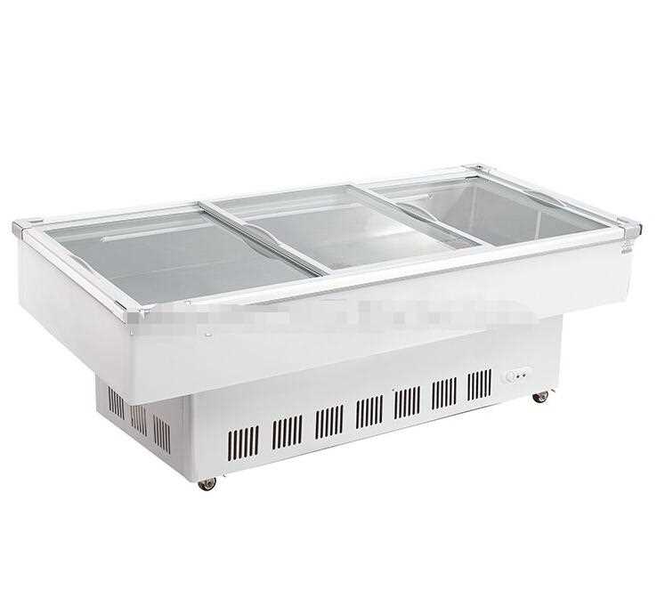 SA-18 frost top ice Dual Glass Island nomos display ice cream freezer chest freezer