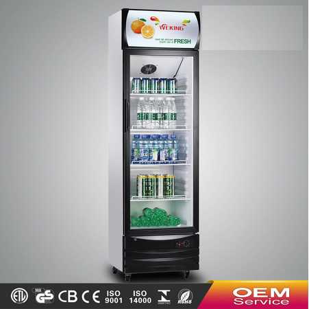 Glass display single door commercial showcase 