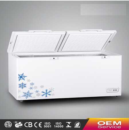 Chinese OEM Wholesale Color Painted Handle Lock Sliding Glass Door Chest Freezer CF-1091(1059L) with CE CB Certificate 