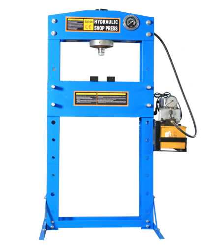 50T Electric Hydraulic Shop Press With Gauge  DL0750C