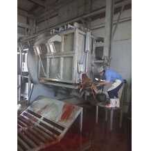 slaughterhouse equipment for cattle ritural halal slaughter house slaughtering machine killing box 