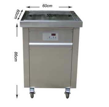 CE Certified Ice Cream Machine with Single Square Pan 