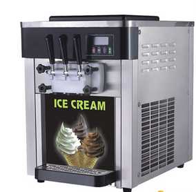 Table top commercial colored soft ice cream machine 