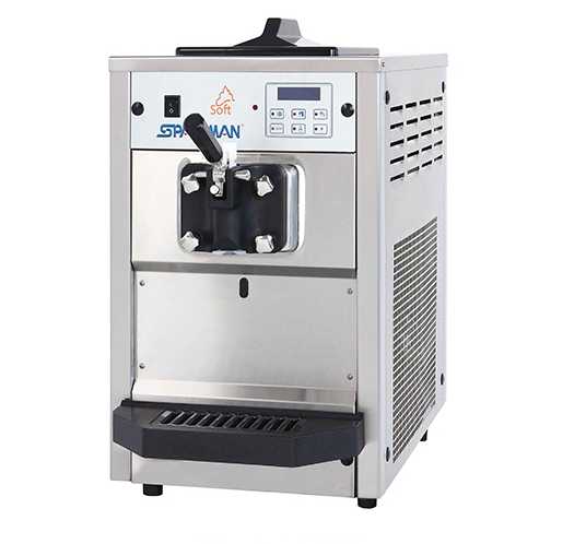 Hopper cooling small soft ice cream shake machine 