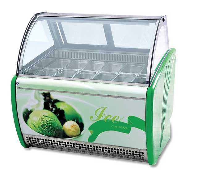 removable glass door commercial ice cream freezer