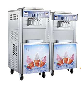 Top quality twin twist floor standing soft ice cream machine