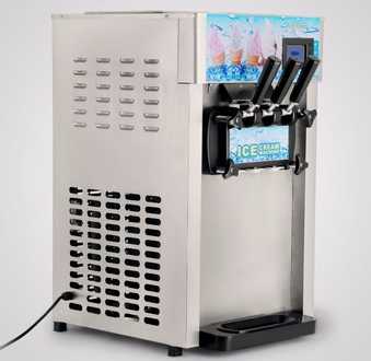 Commercial 3 Flavor Soft Ice Cream Machine