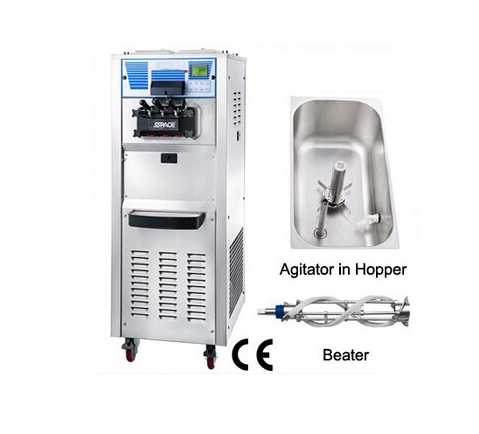 Hot Sale Gravity Fed Twin twist flavors Soft Ice Cream Machine