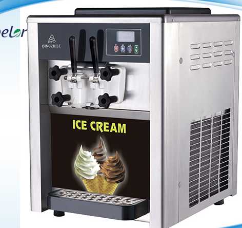 2 Flavors Commercial Ice Cream Machine  Portable Desktop 