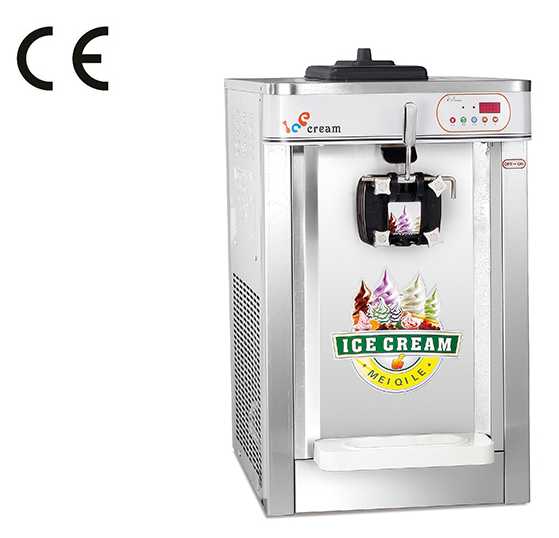 Small Stainless Steel Tabletop Single Flavor Softy Ice Cream Machine