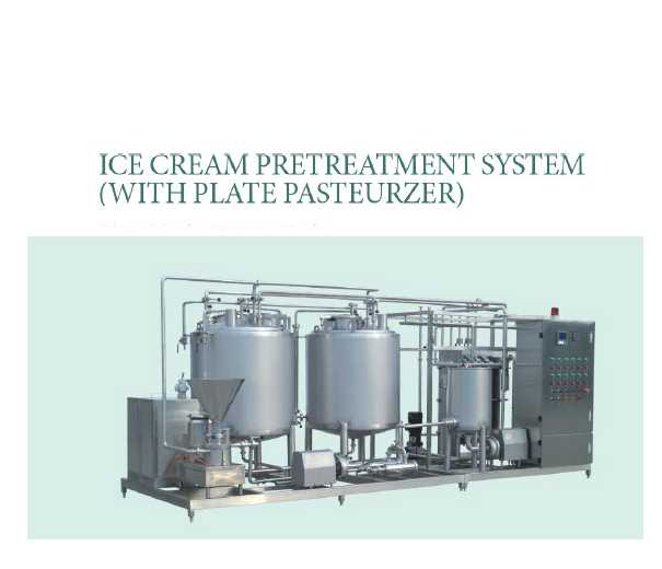 Ice Cream Processing Line Pretreatment System