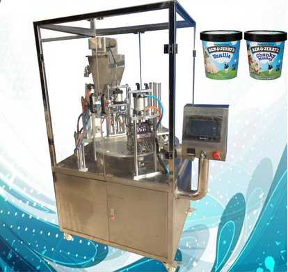 Automatic Rotary Type Ice Cream Cup Filling Sealing Machine