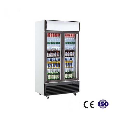 1000-Liter Double Door Fan Cooling Upright Showcase