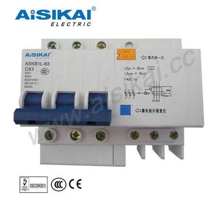 ASKB1-C63A Series Miniature Circuit Breaker 63A 3poles MCCB