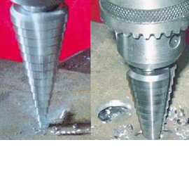 Step drill Double straight fluts