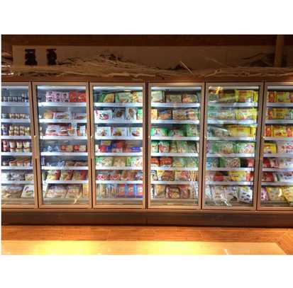 Supermarket Upright Display Showcase Freezer