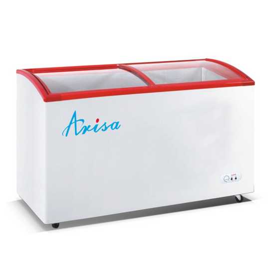 Commercial Double Door Sliding Tempered Glass Chest Freezer