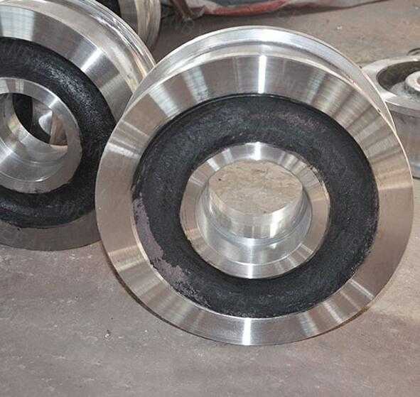  BEFANBY ISO 9001 Sand Blasting Cast Steel Crane Wheel on Rail