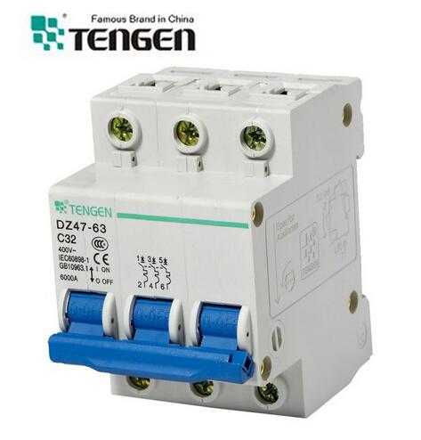 Tengen Dz47-63 Series 6ka Semko Certificate Mini Circuit Breaker