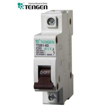 Tgb1-63 Series Tengen 6ka MCB CE Approved Mini Circuit Breaker